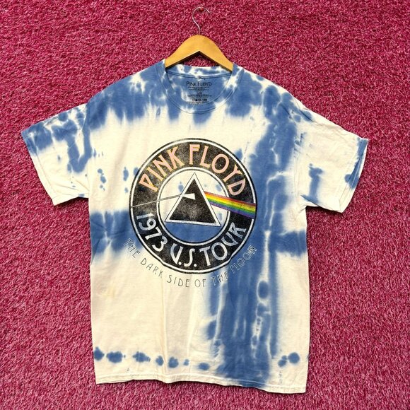 Pink Floyd Dark Side of the Moon 1973 US Tour Rock Tie Dye L - Picture 1 of 5